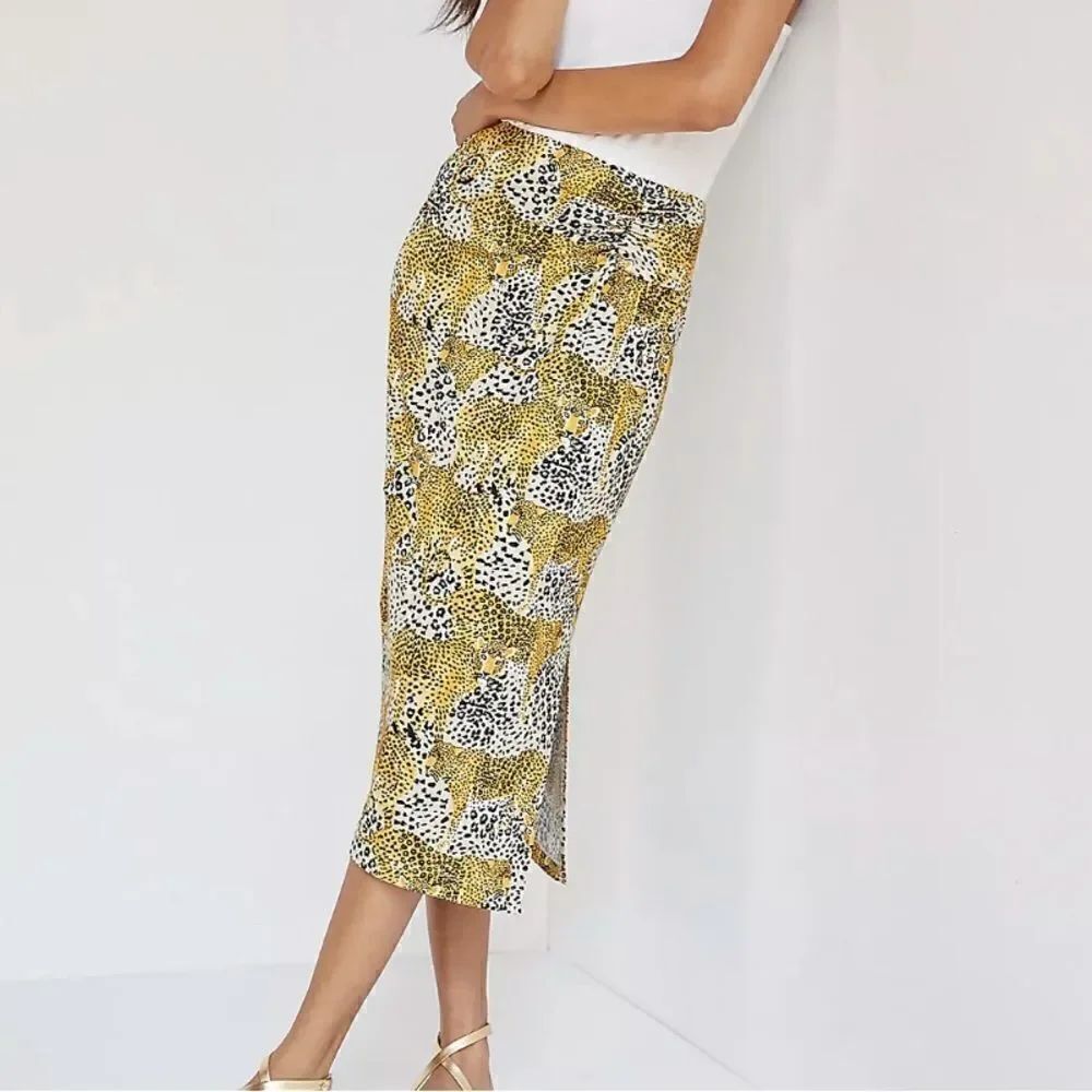 Corey Lynn Calter Leopard Midi Skirt